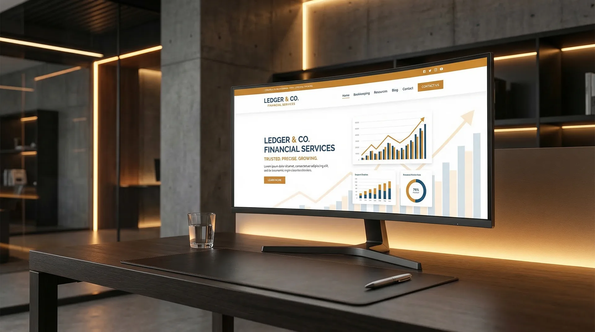 Professional bookkeeper workspace - BuildSpark website design for bookkeepers in Victoria