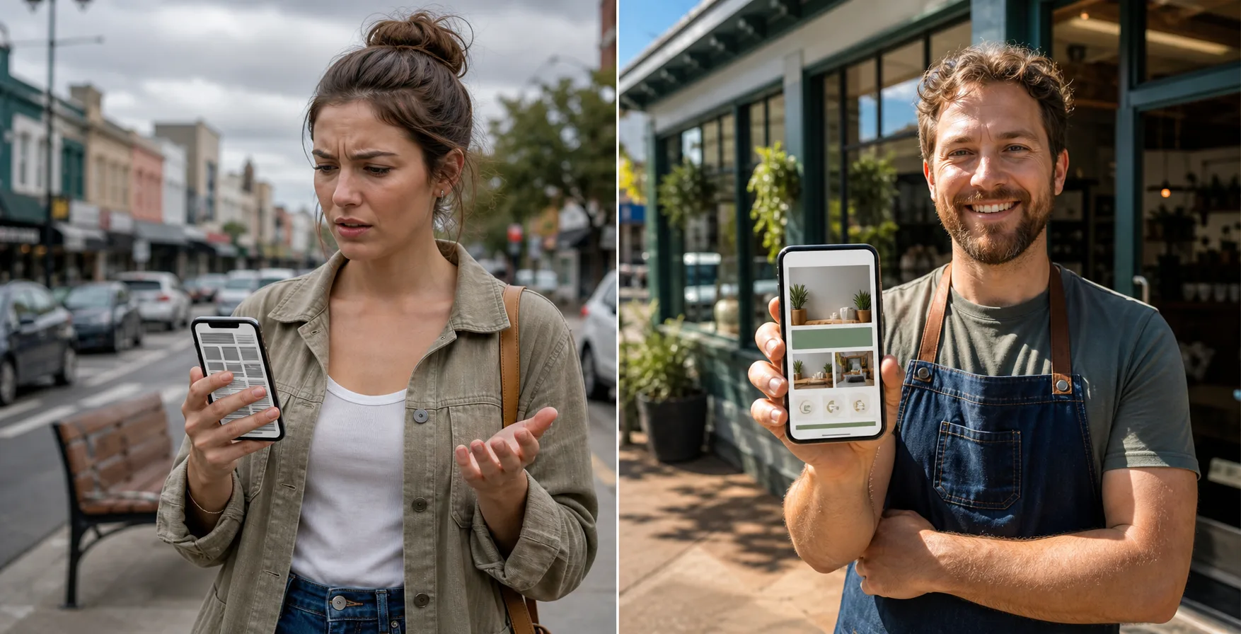 They pass the five-second test: comparison showing what business owners do wrong and what to do instead
