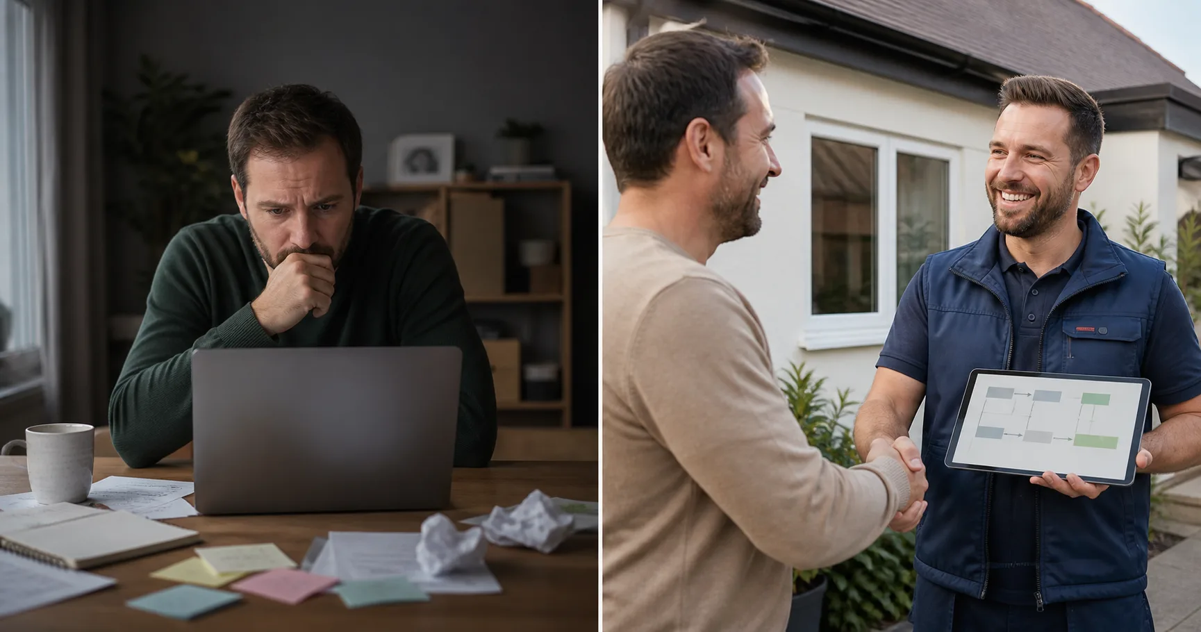 They remove risk before the customer asks: comparison showing what business owners do wrong and what to do instead
