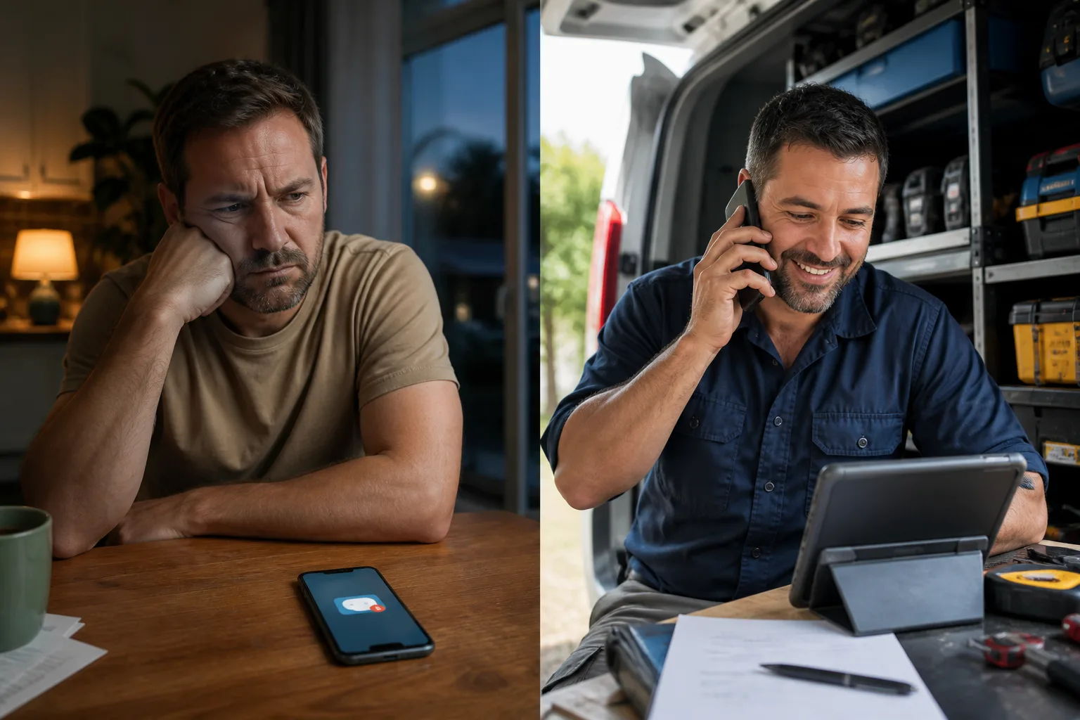 They follow up fast and make that clear: comparison showing what business owners do wrong and what to do instead