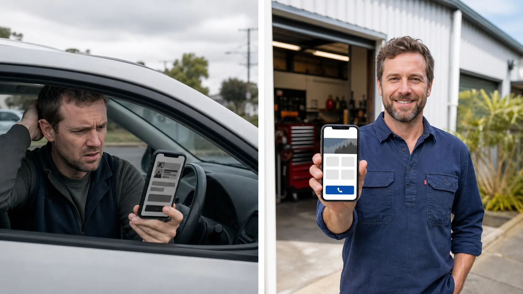 Visitors leave when the first screen is unclear: comparison showing what business owners do wrong and what to do instead