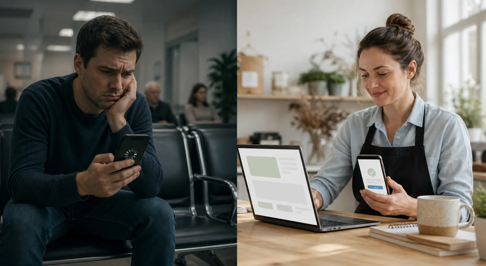 Your site is slow when people are ready to act: comparison showing what business owners do wrong and what to do instead